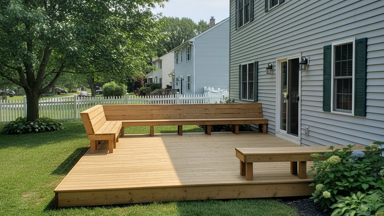Ace Deck Solutions crew working on a home
