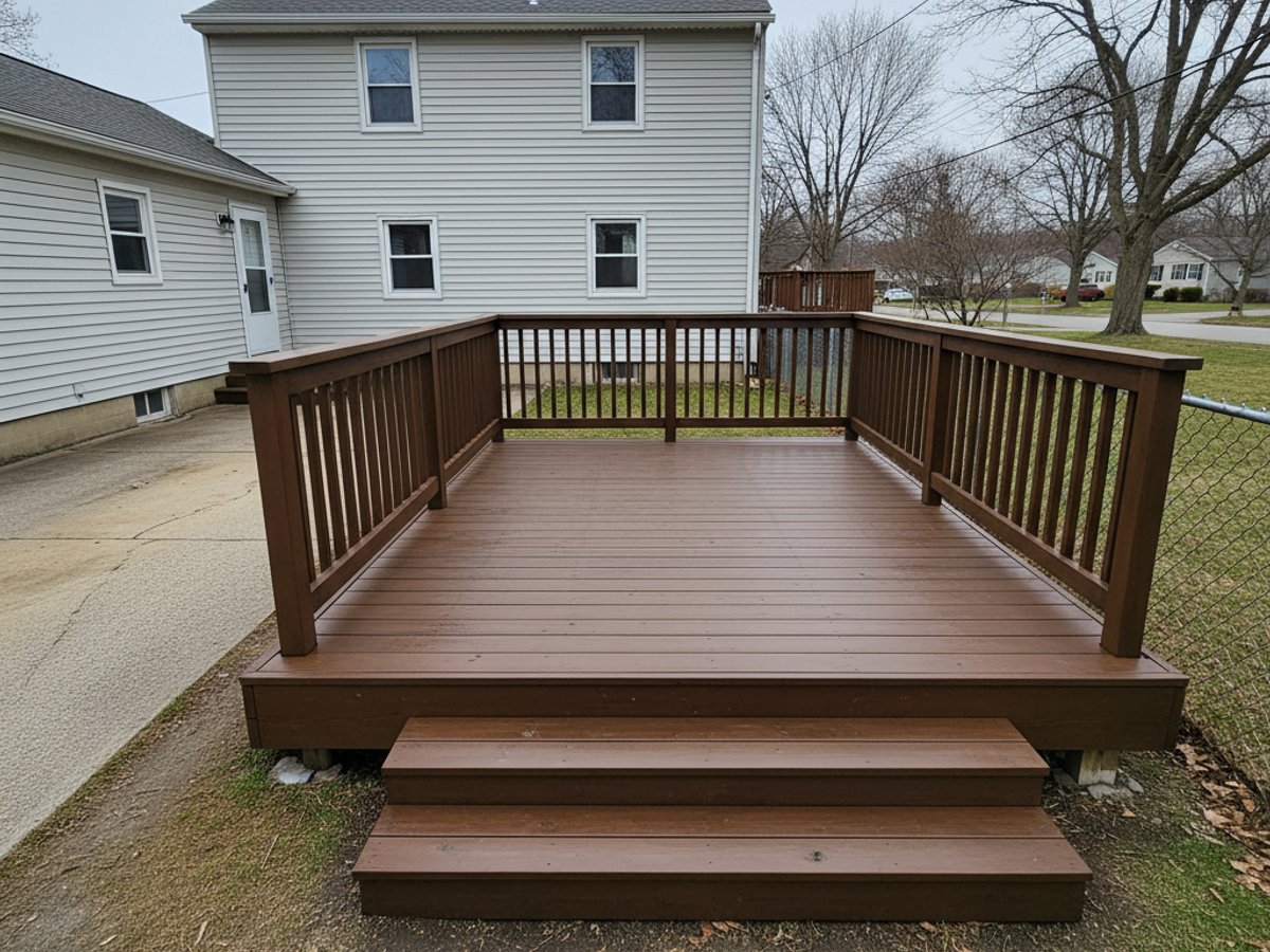Custom Deck Design completed by Ace Deck Solutions in Queens, NY